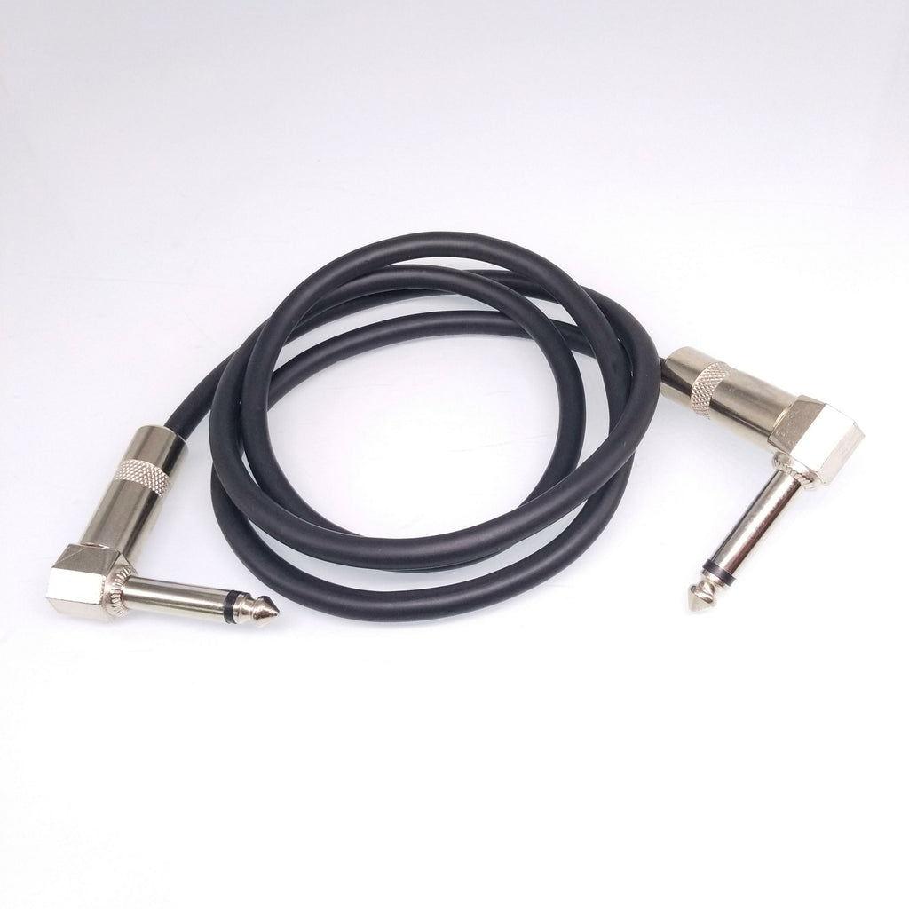 US Stock 2pcs 3ft 1/4 to 1/4 Right Angle Pro Audio Sound Speaker Wire Cable Cord