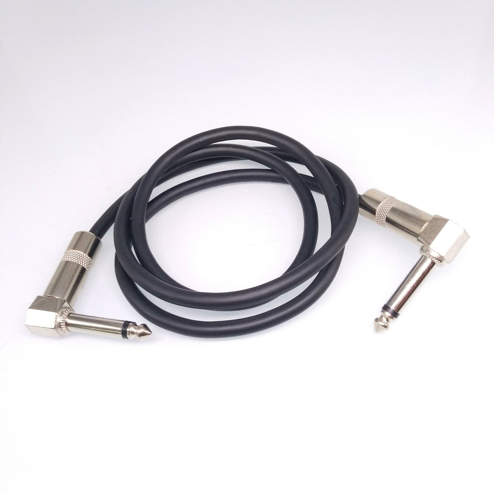 US Stock 2pcs 3ft 1/4 to 1/4 Right Angle Pro Audio Sound Speaker Wire Cable Cord