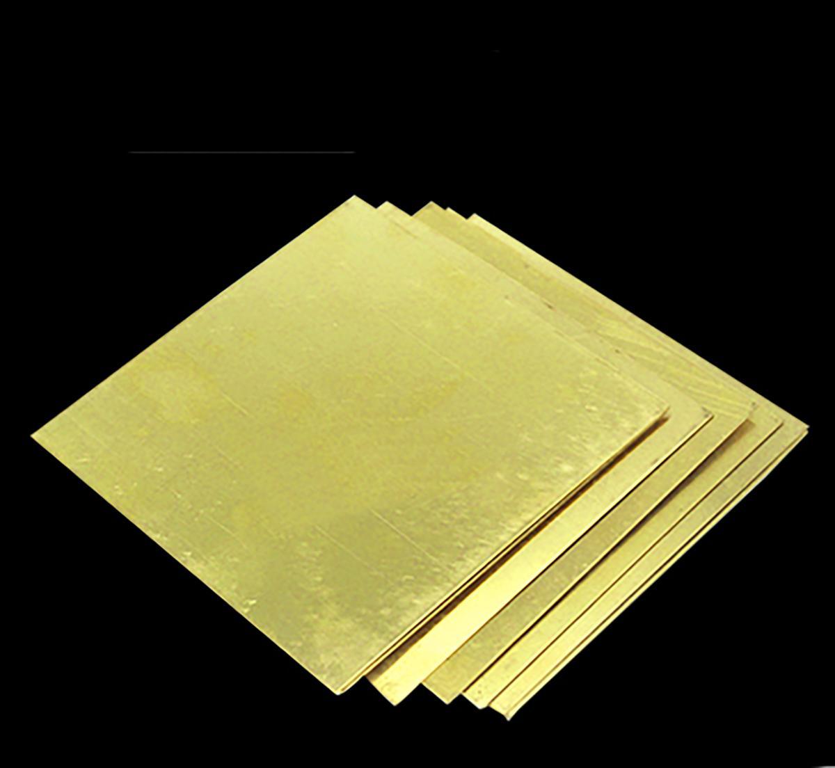 US Stock 2pcs H62 Brass Sheet Brass Plate 0.8 ±10% x 100 x 100mm