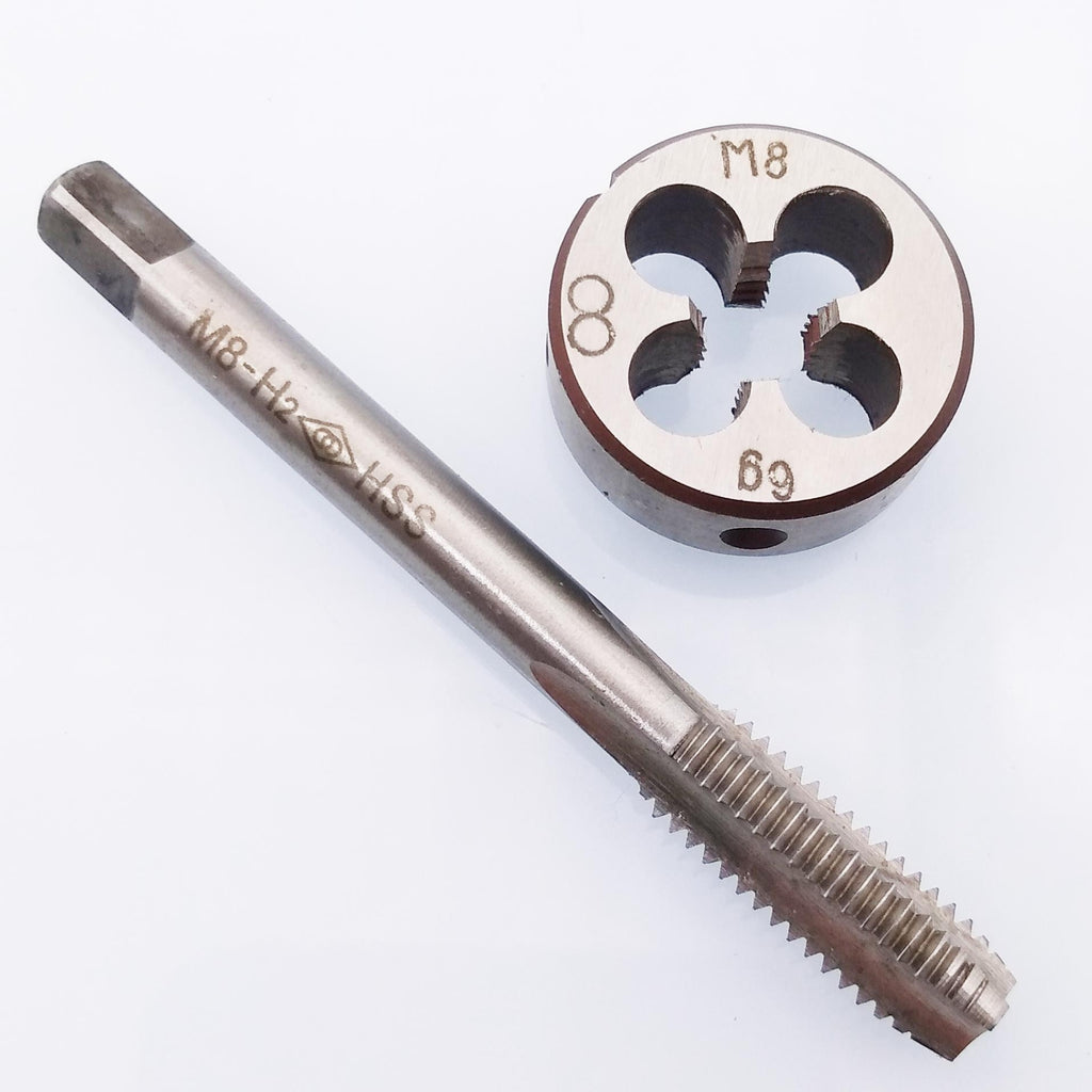 US Stock HSS M8 x 1.25mm Tap & M8 x 1.25mm Die Metric Thread Right Hand