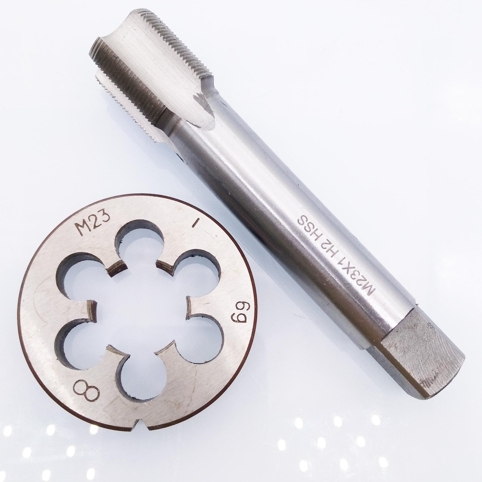 US Stock HSS M23 x 1mm Tap & M23 x 1.0mm Die Metric Thread Right Hand