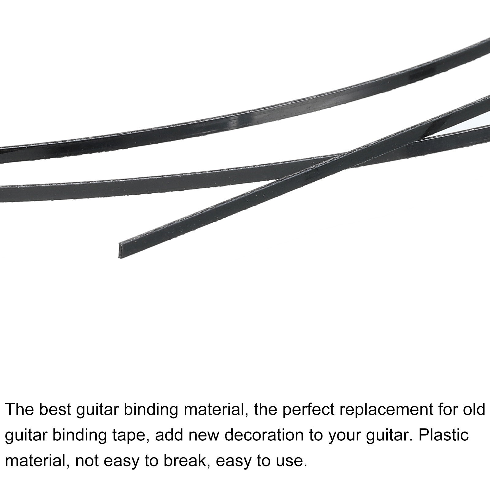 Plastic Binding Purfling Strip 1650x2x0.5mm for Guitar Black