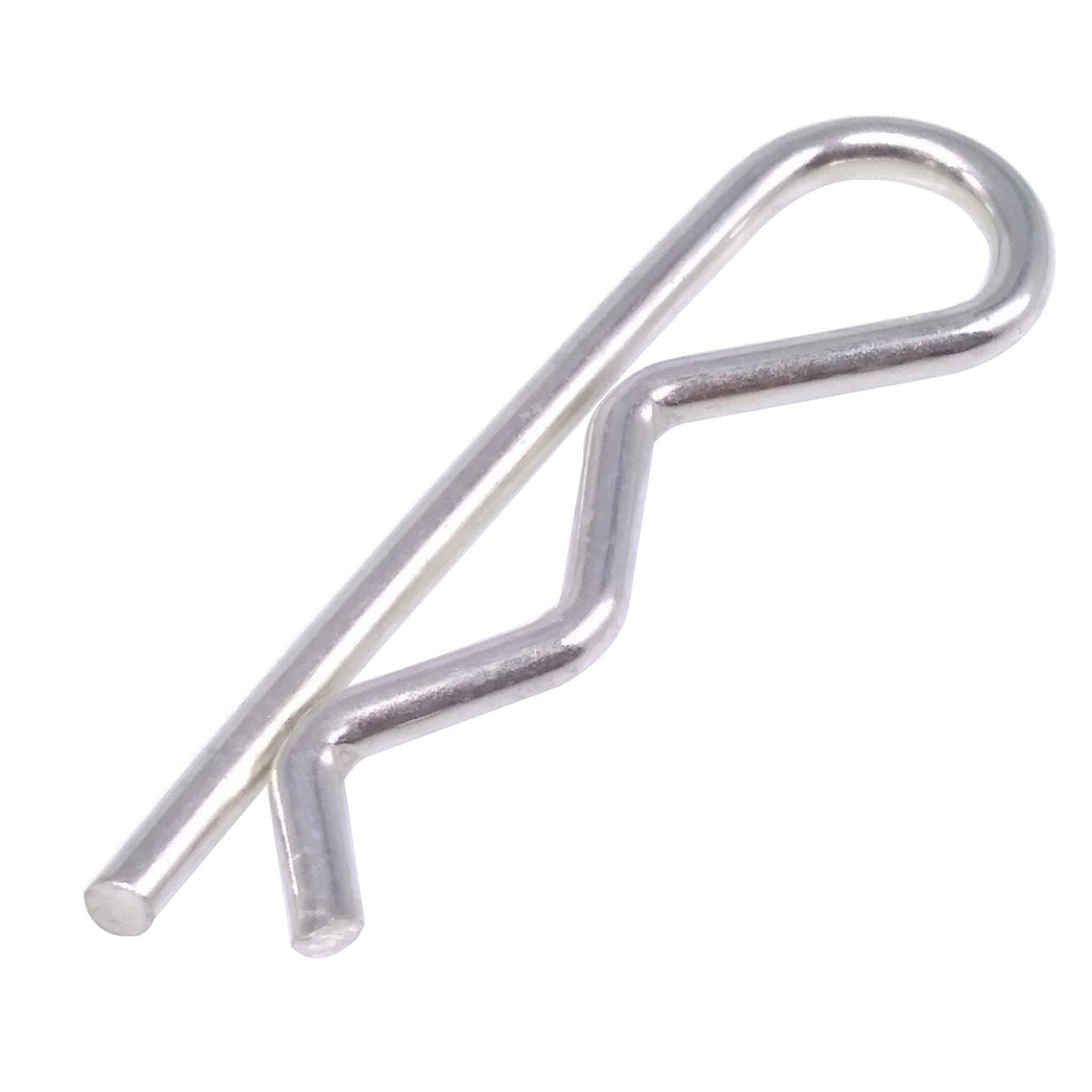 50pcs R Clip Stainless Steel Brake Pad Retaining Pin 1.8mm Diameter 35mm Length