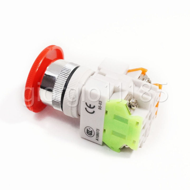 US Stock 2pcs 1NO + 1NC CNC Emergency Stop Pushbutton Switch LAY37-11ZS