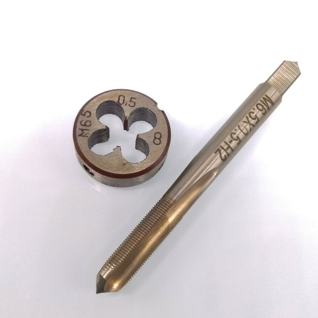 HSS M6.5 x 0.5mm Tap & M6.5 x 0.5mm Die Metric Thread Right Hand