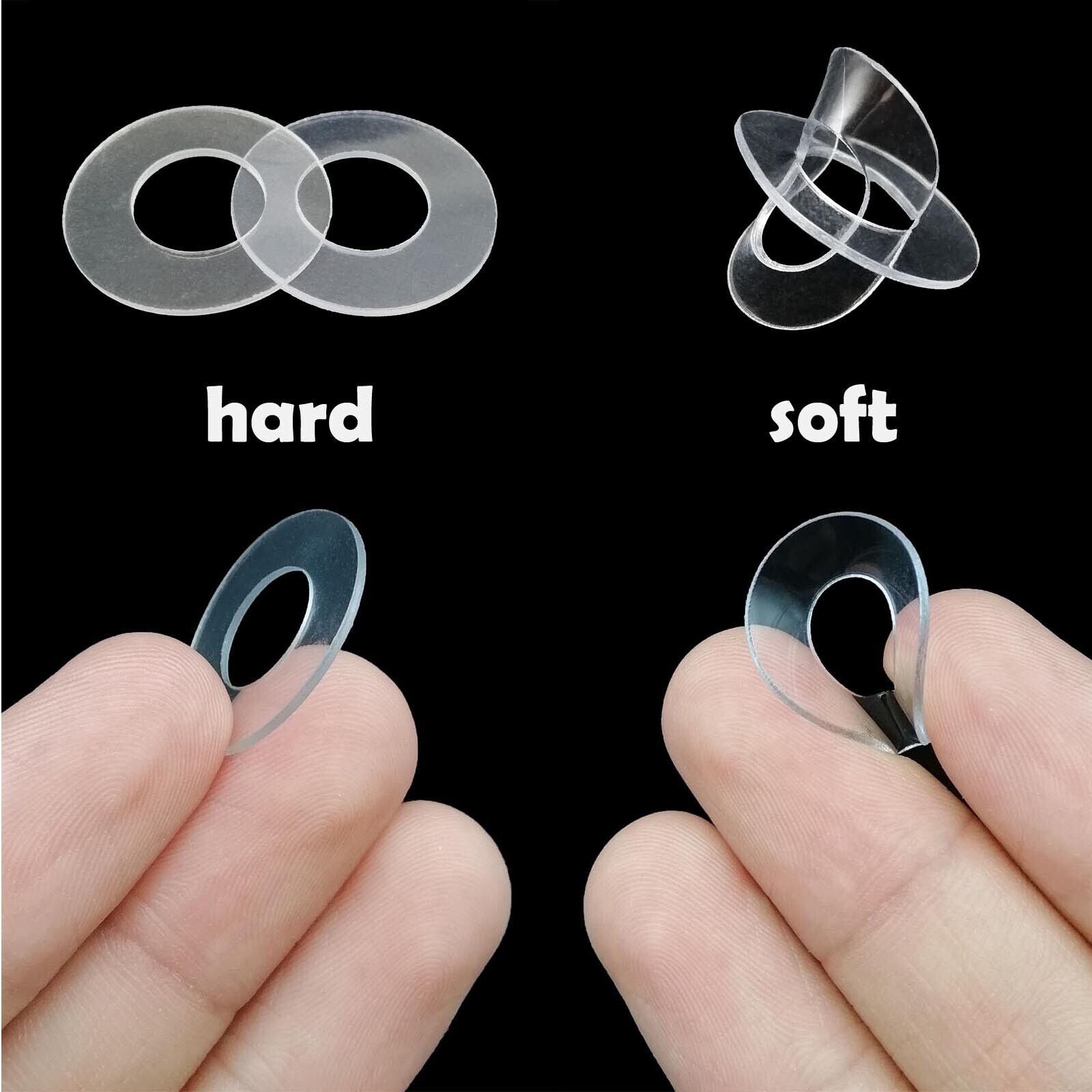 415pcs M2-M6 Hard PVC Plastic Transparent Flat Washer Insulation Gasket Kit Set