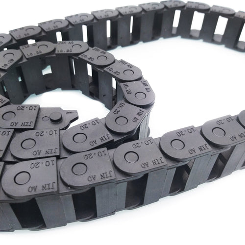 2M 2000mm Black Long Nylon Cable Drag Chain Wire Carrier 10 x 20mm