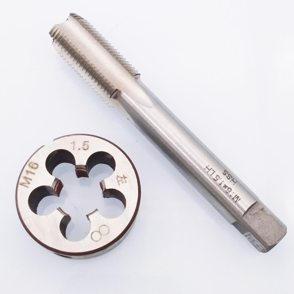HSS M16 x 1.5mm Tap & M16 x 1.5mm Die Metric Thread Left Hand
