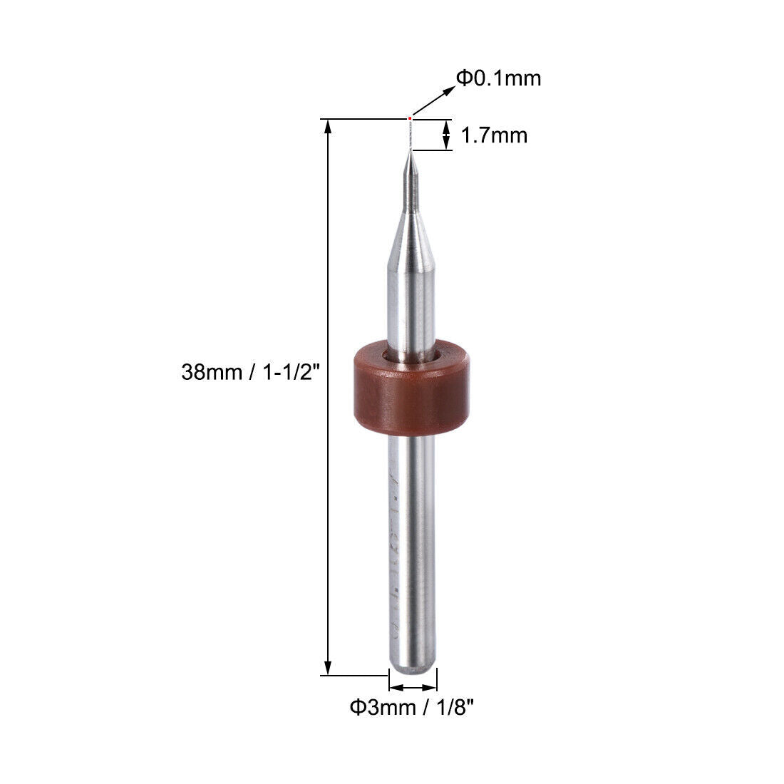 1Set (10Pcs) 0.1mm Carbide CNC Engraving Circuit Board Micro PCB Drill Bits