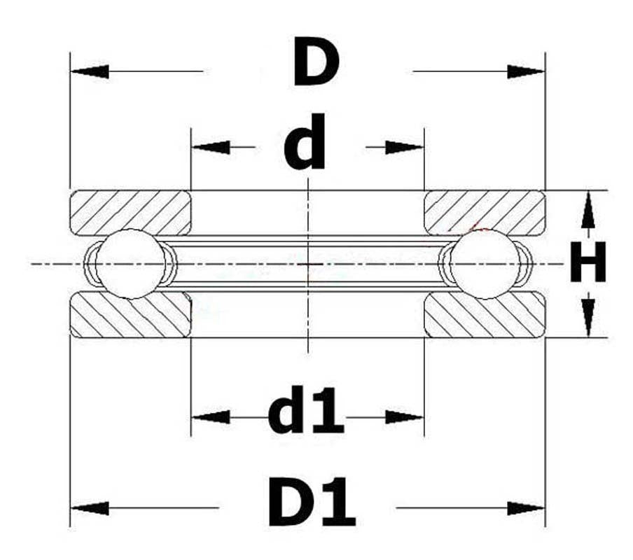 US Stock 10pcs F5-11M Axial Ball Thrust Bearing 3-Parts 5mm x 11mm x 4.5mm