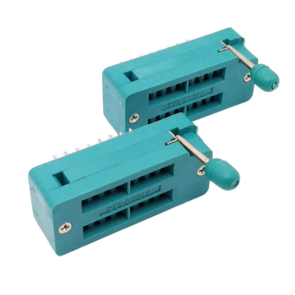 US Stock 2x 16 Pin 2.54mm ZIF ZIP IC Test DIP Board Socket Universal 216-3345