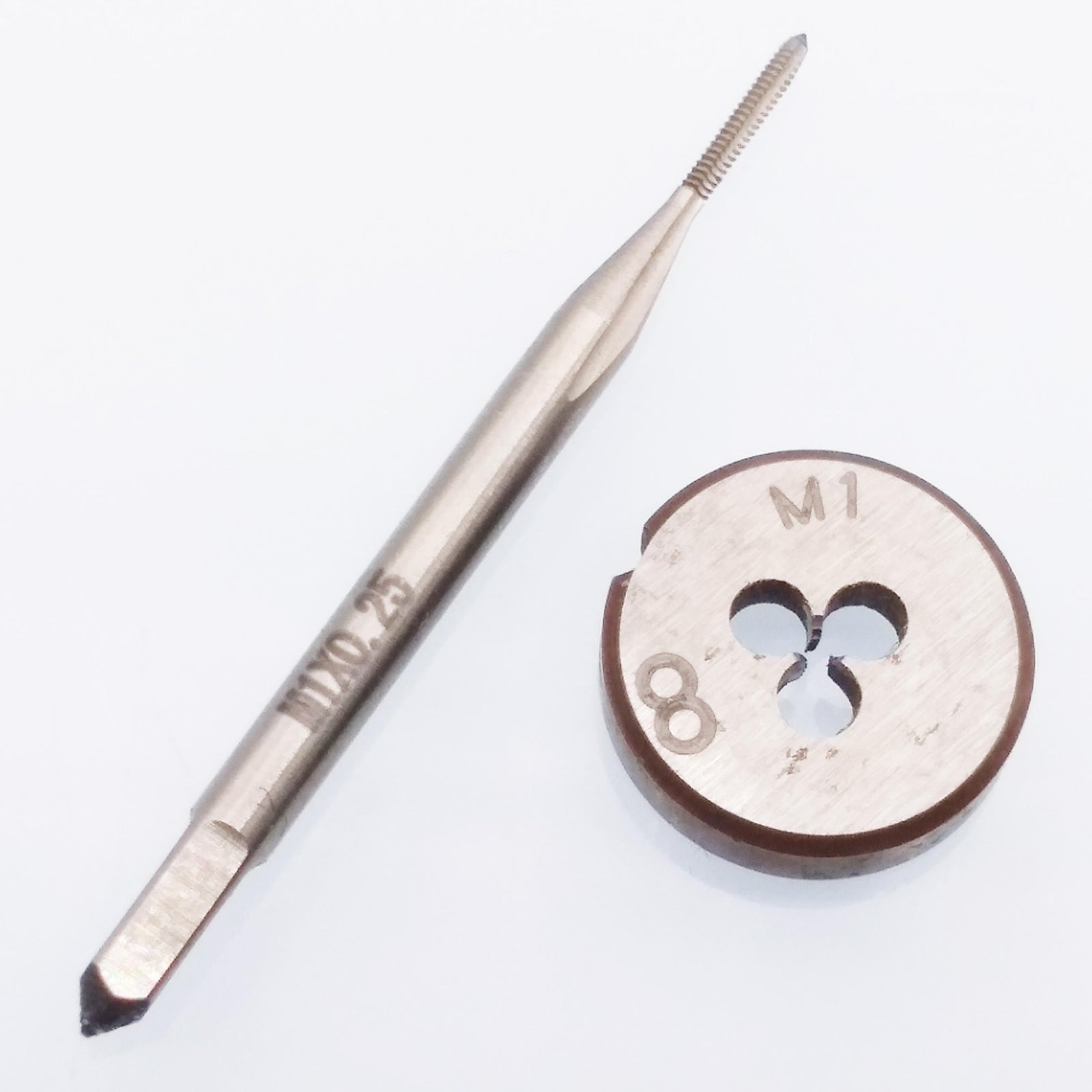 HSS M1 x 0.25mm Tap & M1 x 0.25mm Die Metric Thread Right Hand