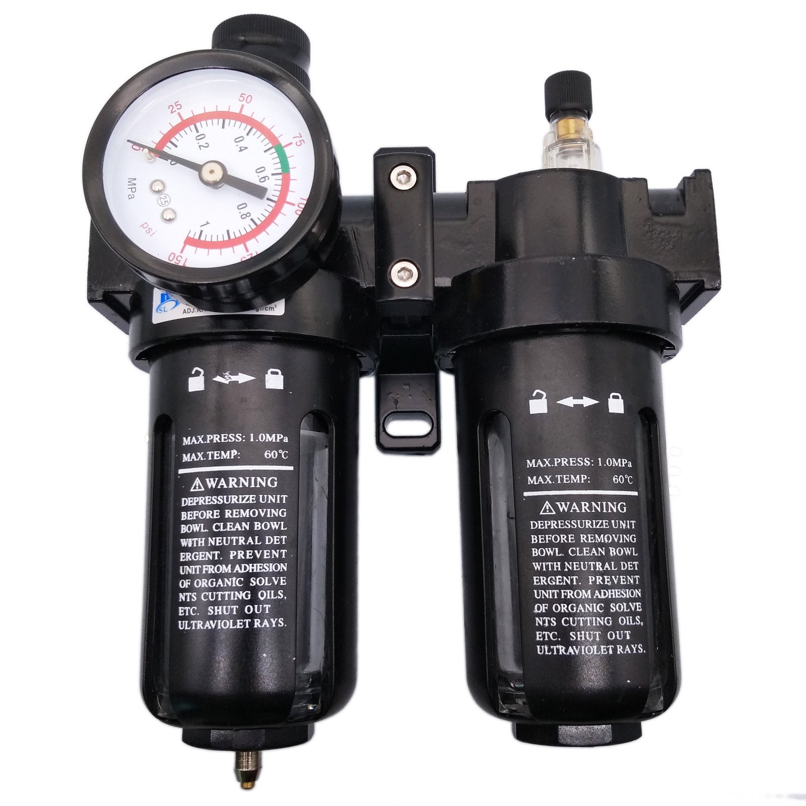 AU Stock SFC-400 G1/2'' Pneumatic Air Filter Regulator Lubricator SL400A BSP 1/2