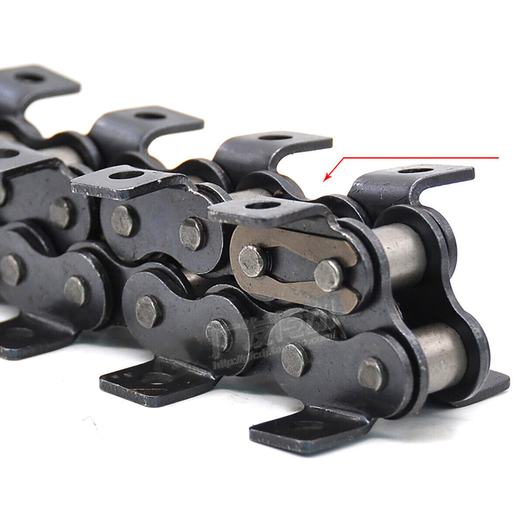 1.5M 08B-1 Roller Chain Drive Chain 1/2" Bent Ear Width 9.5mm +Chain Lock