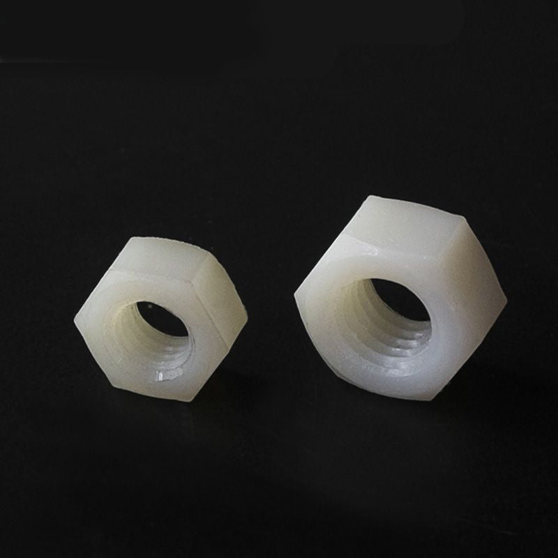 US Stock 100pcs M3 White Nylon Screw Nut Hexagon Hexagonal Standoff Spacer