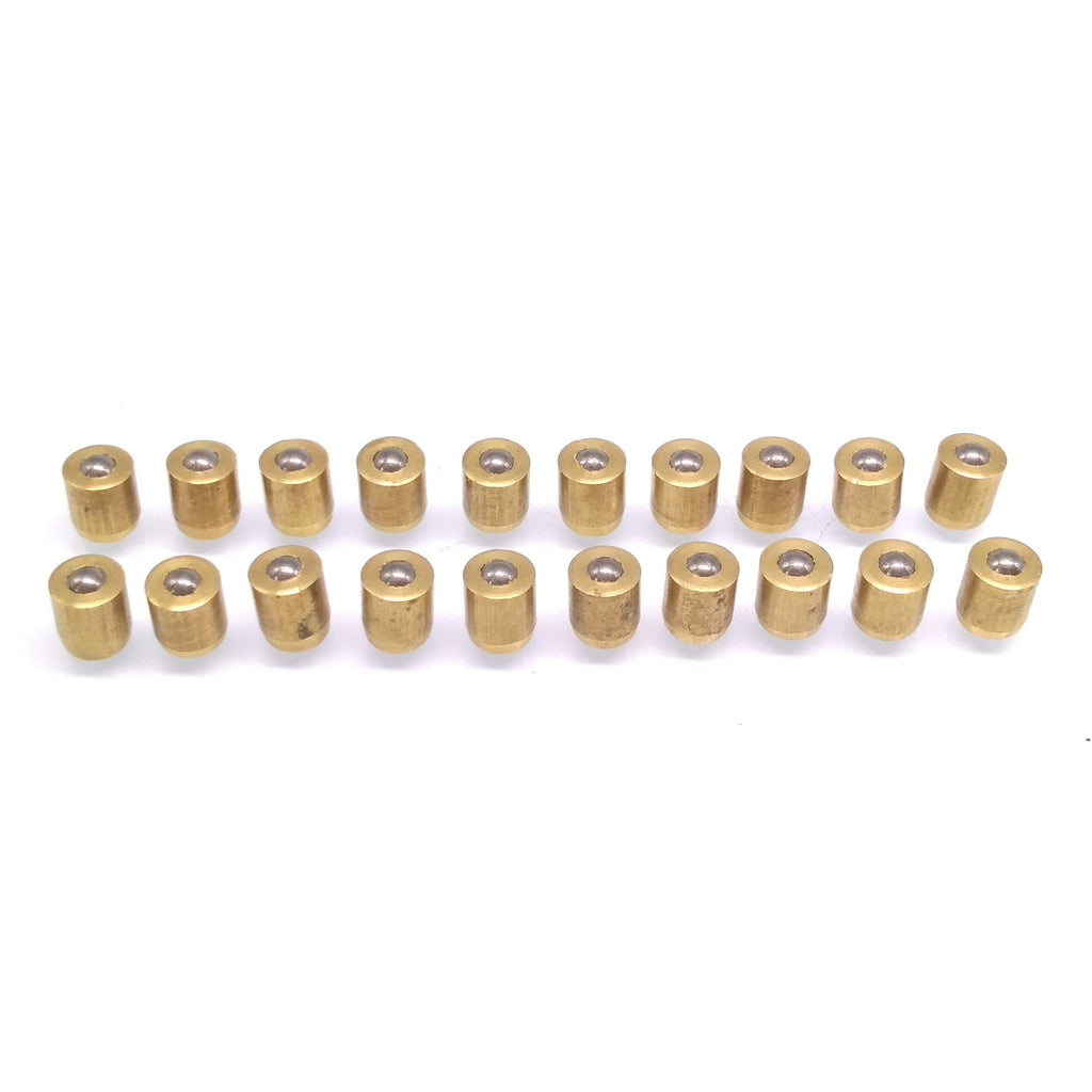 20pcs M6 x 7mm Copper Press In Fit Ball Type Oil Cup Oiler Lathe Engine Motor