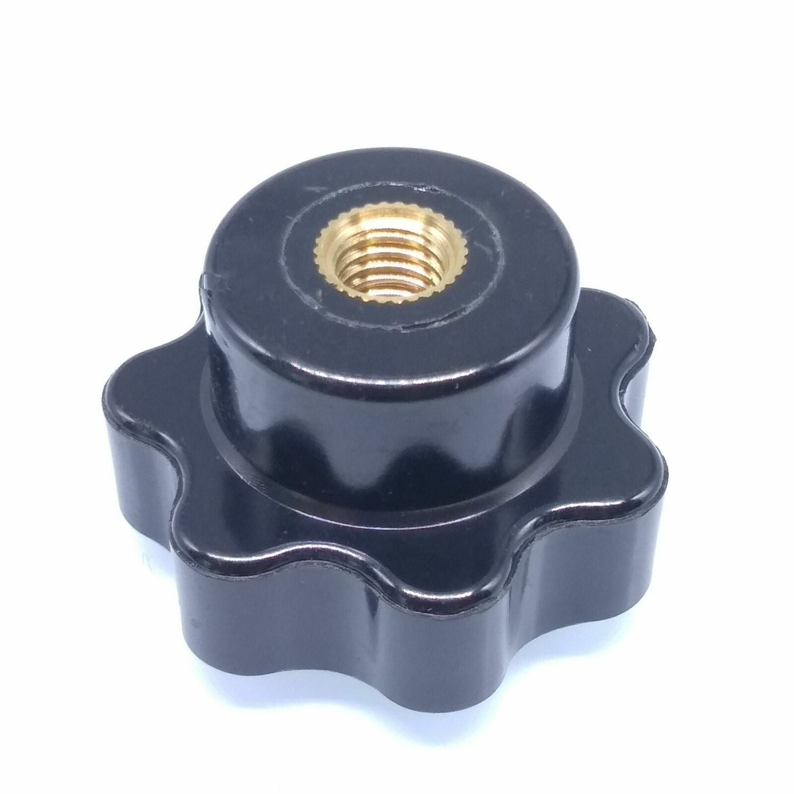 6x M10 x 50mm Plum Bakelite Hand Tighten Nuts Handle Star Thumb Nut Through Hole