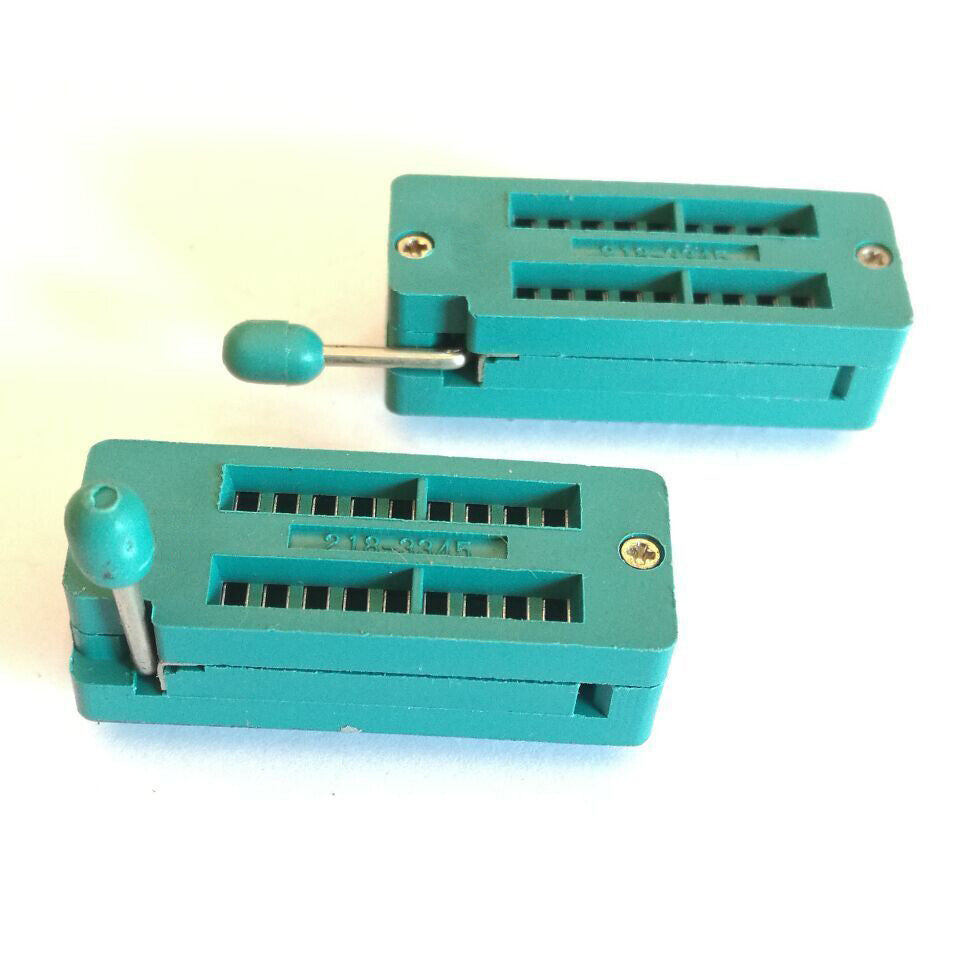 US Stock 2x 18 Pin 2.54mm ZIF ZIP IC Test DIP Board Socket Universal 218-3345