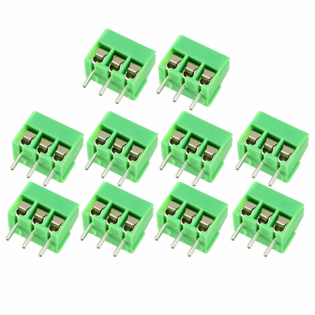 10pcs 3-pole 3.5mm terminal blocks PCB 3p 7x11x12mm