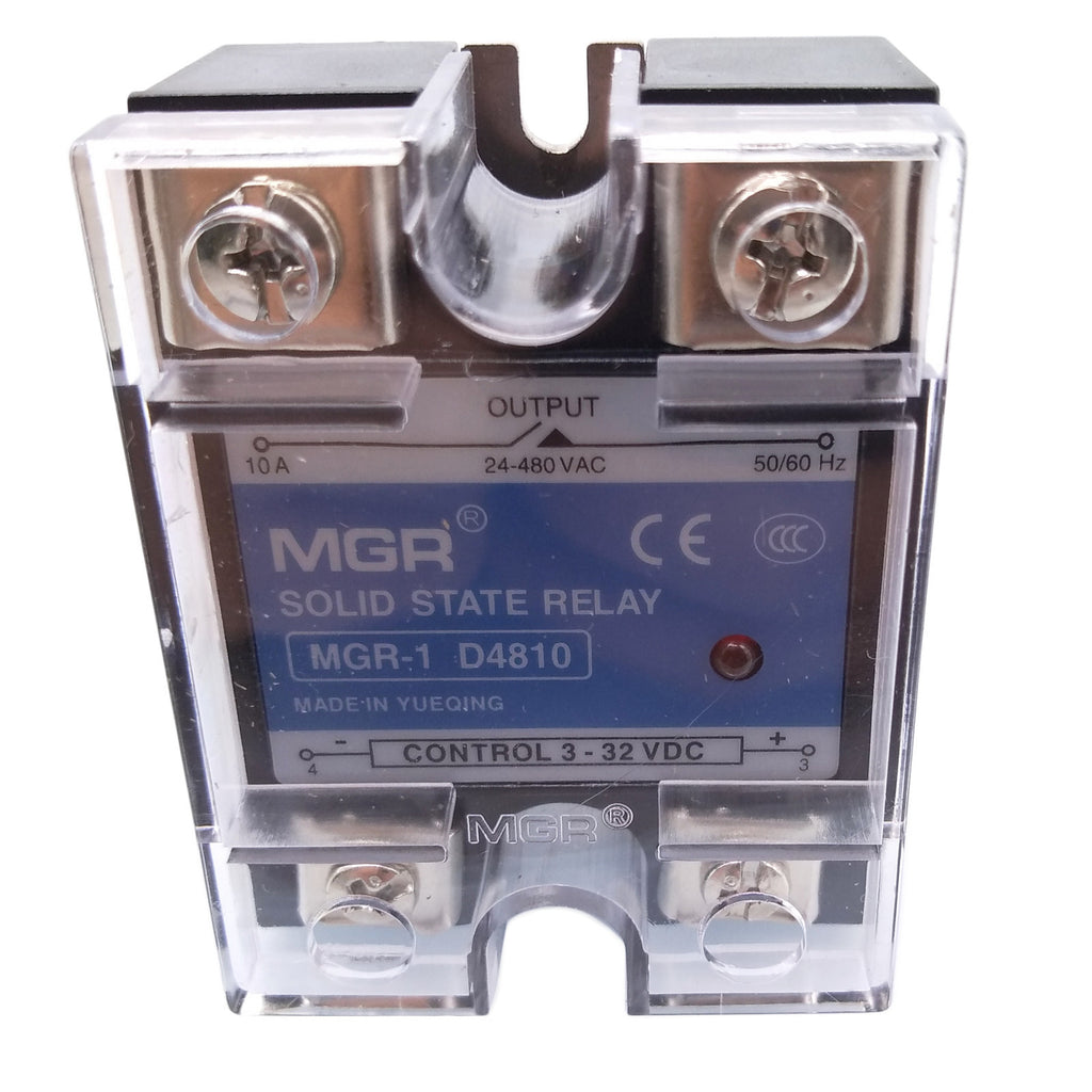 US Stock 10A Solid State Relay SSR DC-AC Input 3-32V DC Load 24-480V AC D4810