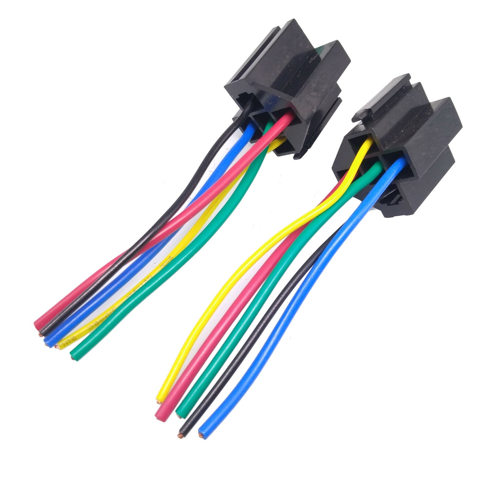 US Stock 5 pcs 5 Pin Cable Relay Socket Harness Connector DC 12V for Car