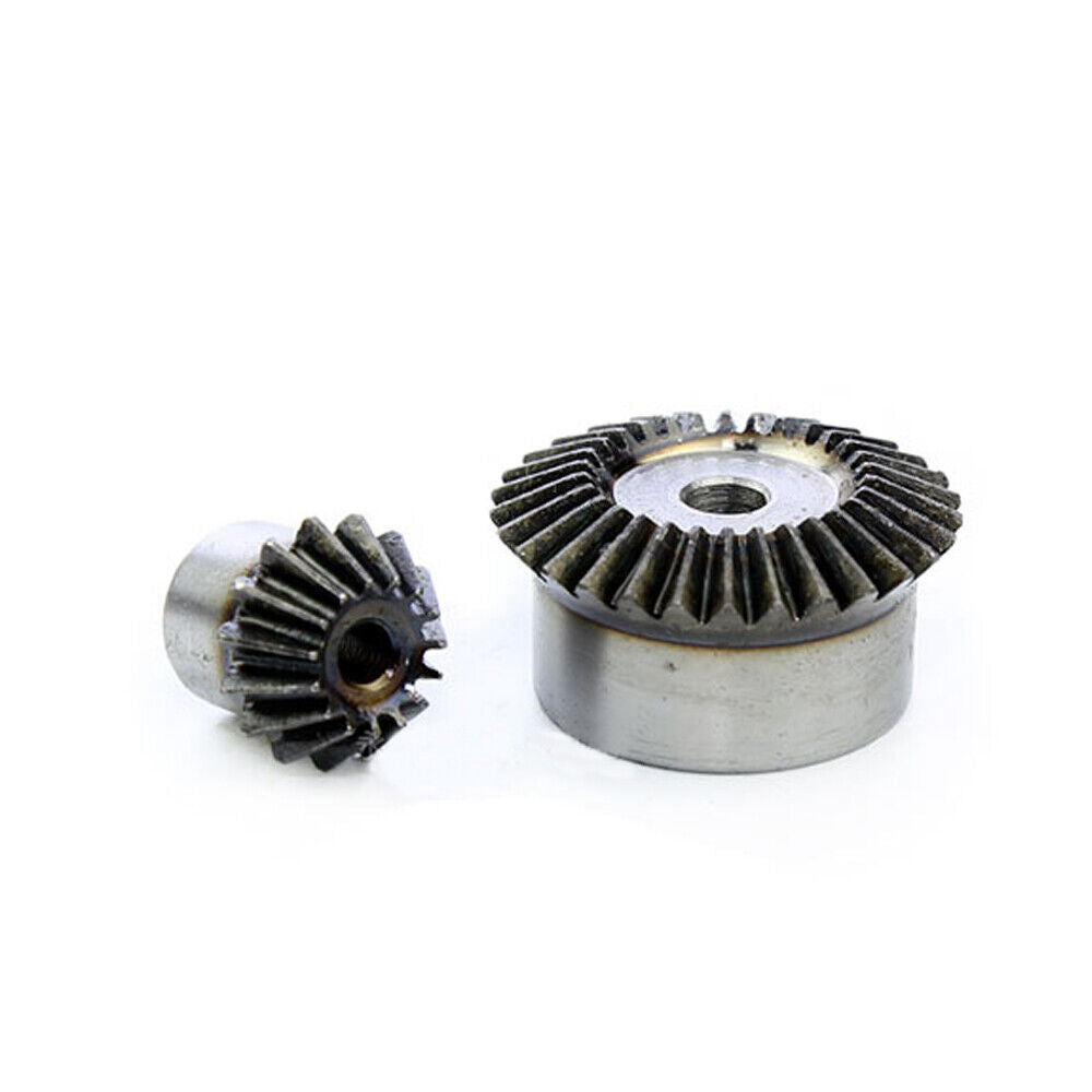 1 Pair 1.5 Modulus 1:2 Pairing Bevel Gears Combination 90° 20T + 40T C45 Steel