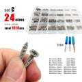 M1.2-M4 SS304 Phillips Flat Countersunk Head Self-tapping Wood Screw Set Kit #1