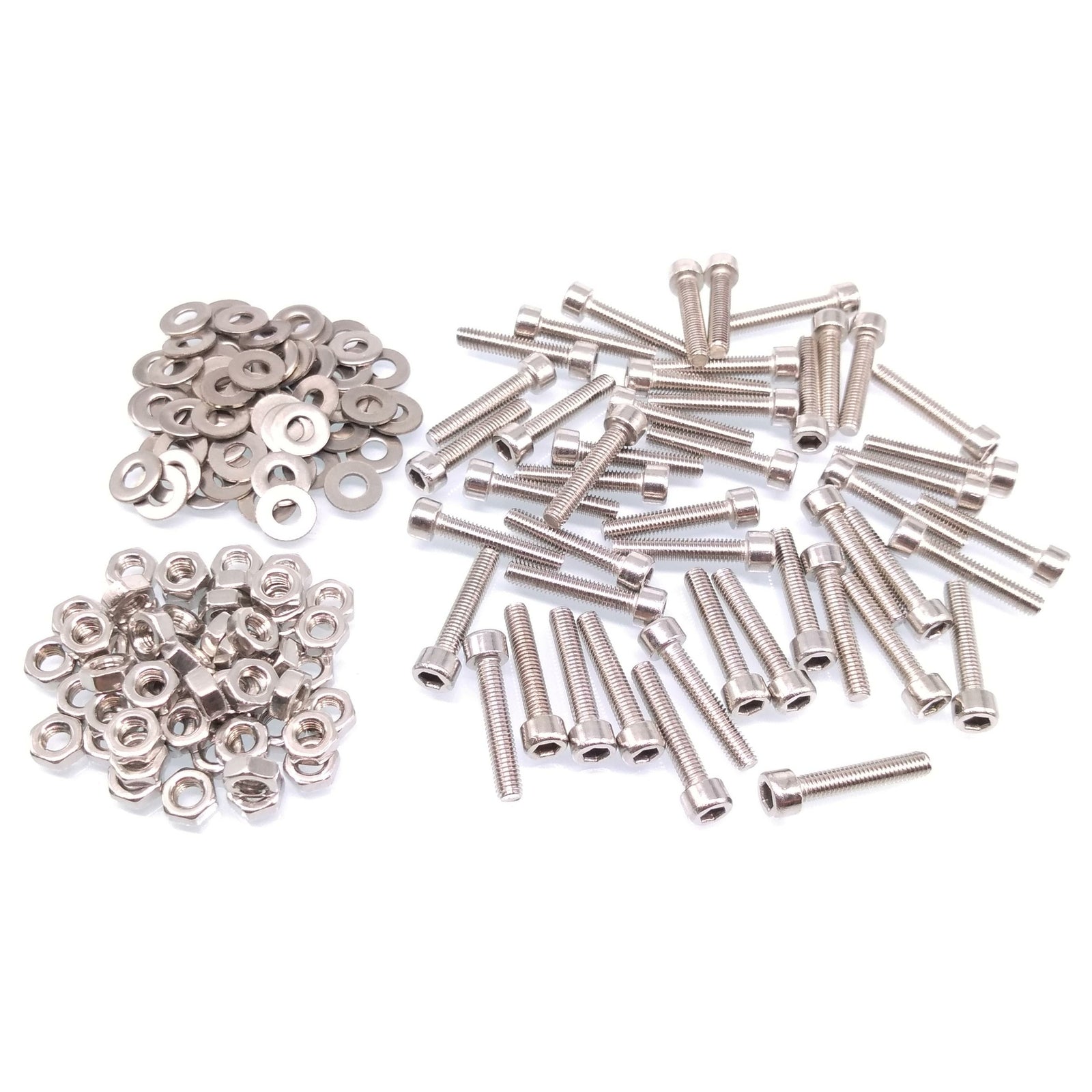 200x M3 x 16mm Socket Head Cap Screws Stainless Steel Allen Socket Nuts Washers