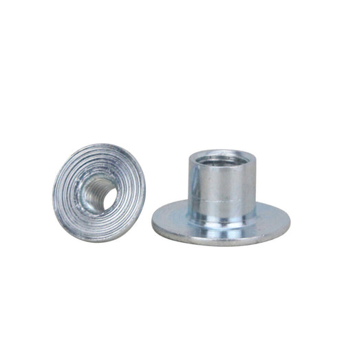 10pcs M5 x 8mm Cold Heading Steel Round Base Weld Nut Insert T Nut Furniture