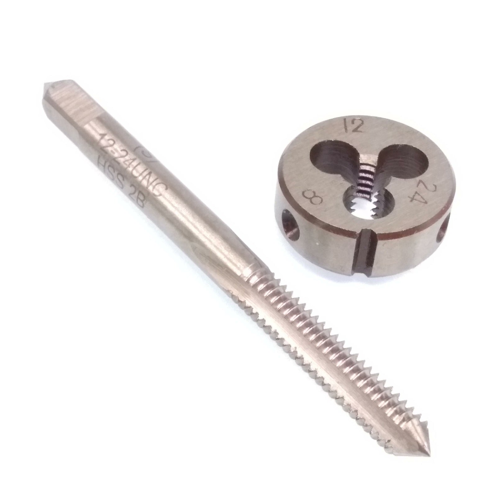 HSS 12-24 UNC Tap & 12-24 UNC Die Right Hand