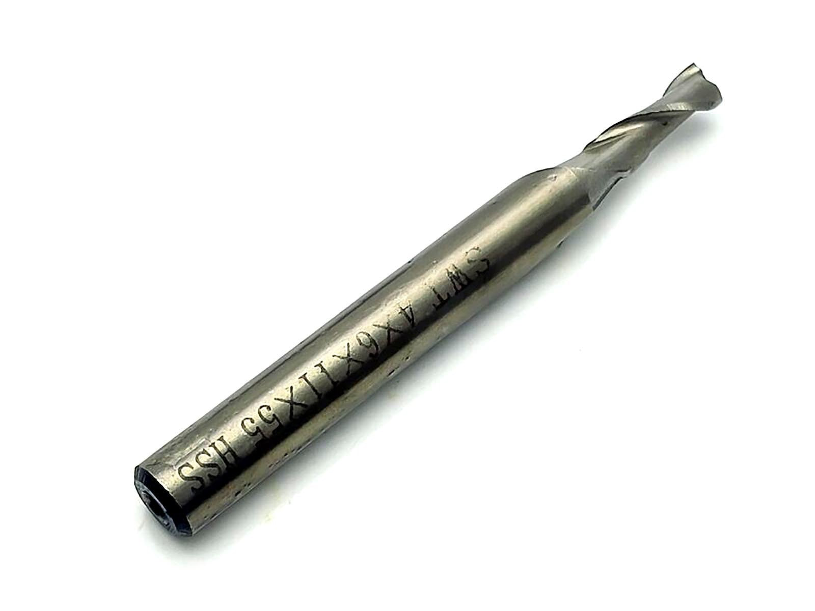US Stock 3pcs 4mm Two 2 Flute HSS & Aluminium End Mill Cutter CNC Bit
