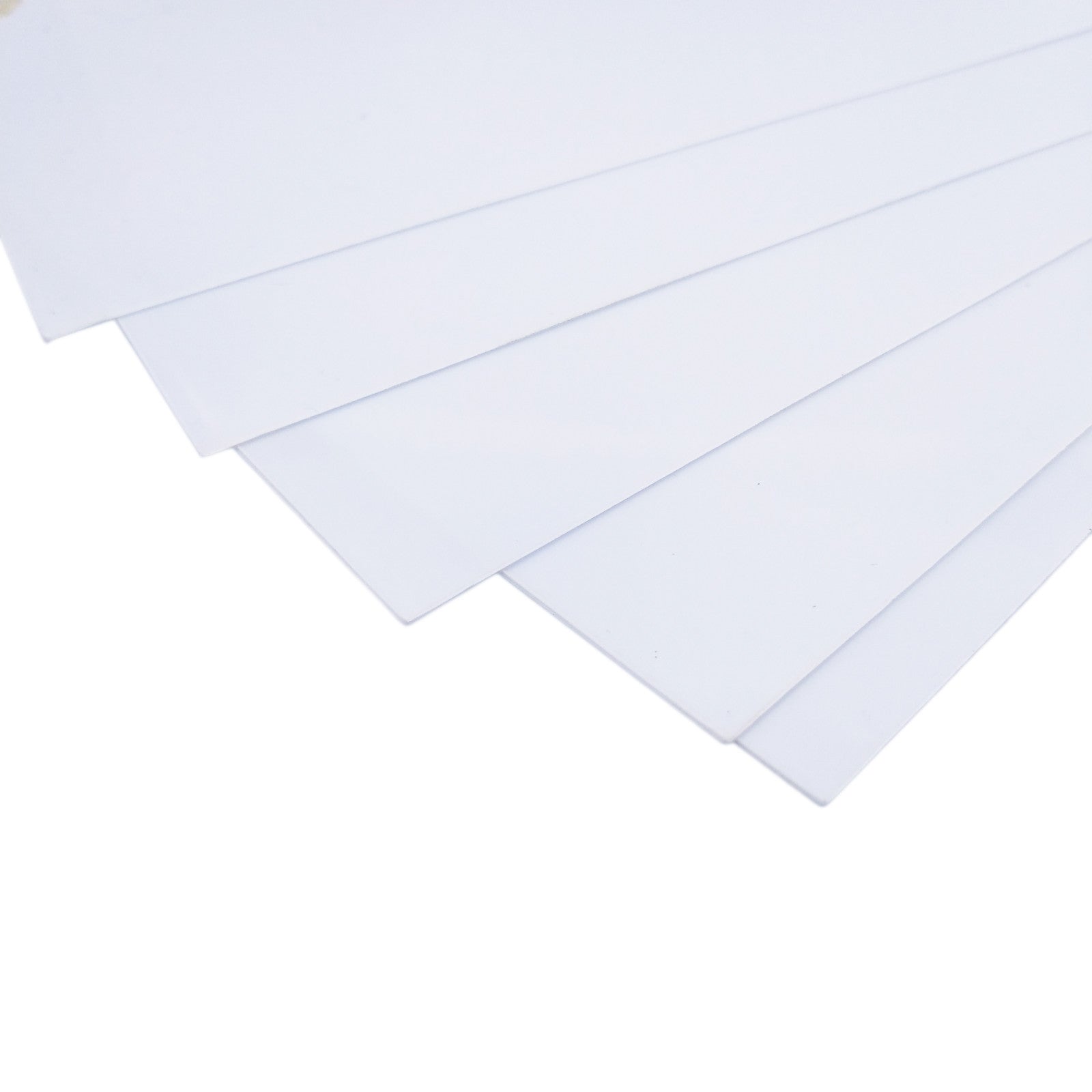 AU Stock  5pcs ABS Styrene Plastic Flat Sheet Plate 0.5mm x 200mm x 250mm White