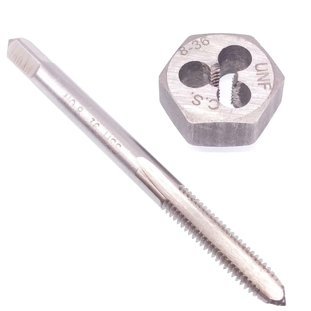 US Stock HSS 8-36 Tap & 8-36 Hexagon Die Thread Right Hand Set