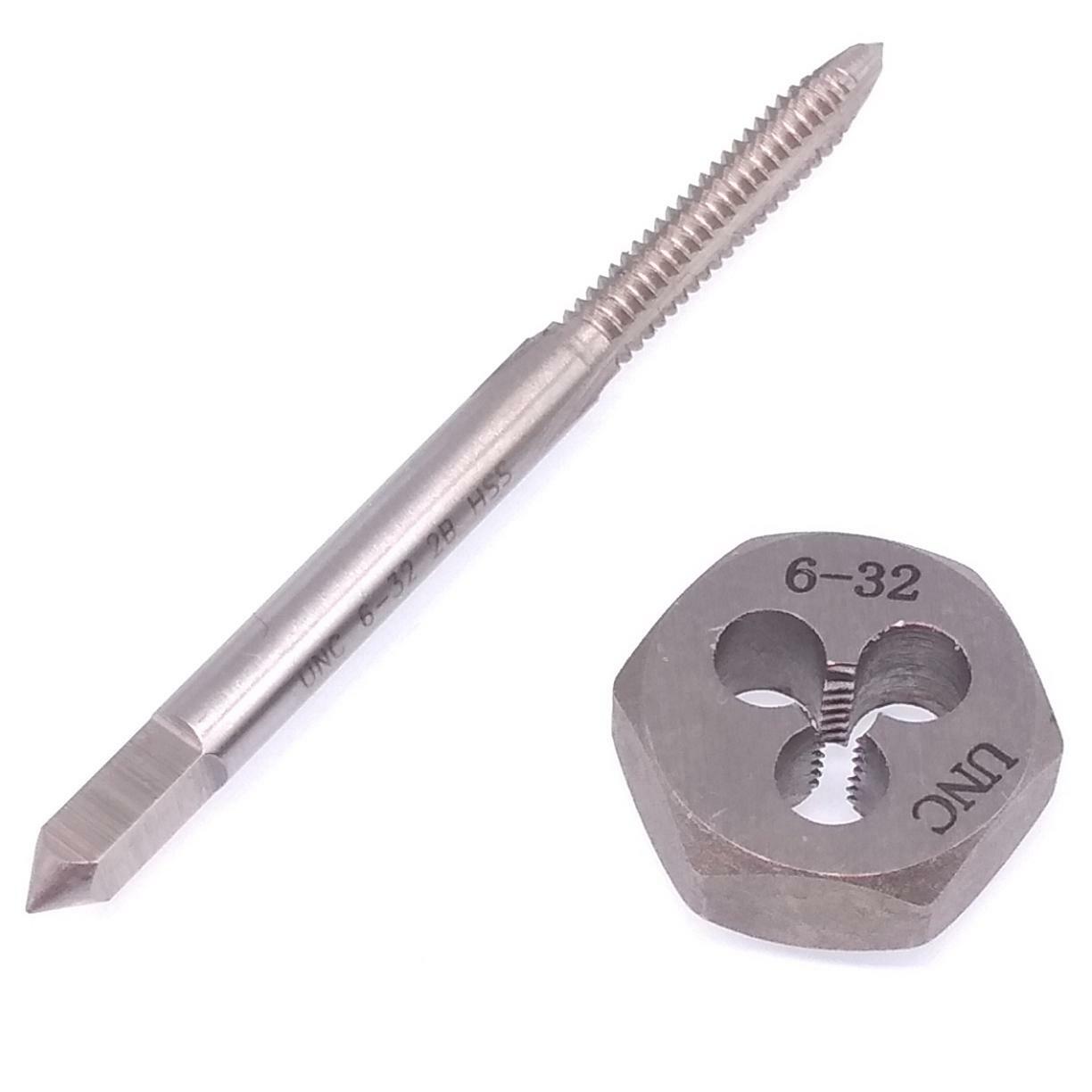 US Stock HSS 6-32 Tap & 6-32 Hexagon Die Thread Right Hand Set