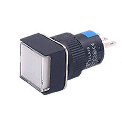 5pcs 12V White 16mm Latching Push Button Switch ON/OFF 5A 250V 1 NO1 NC