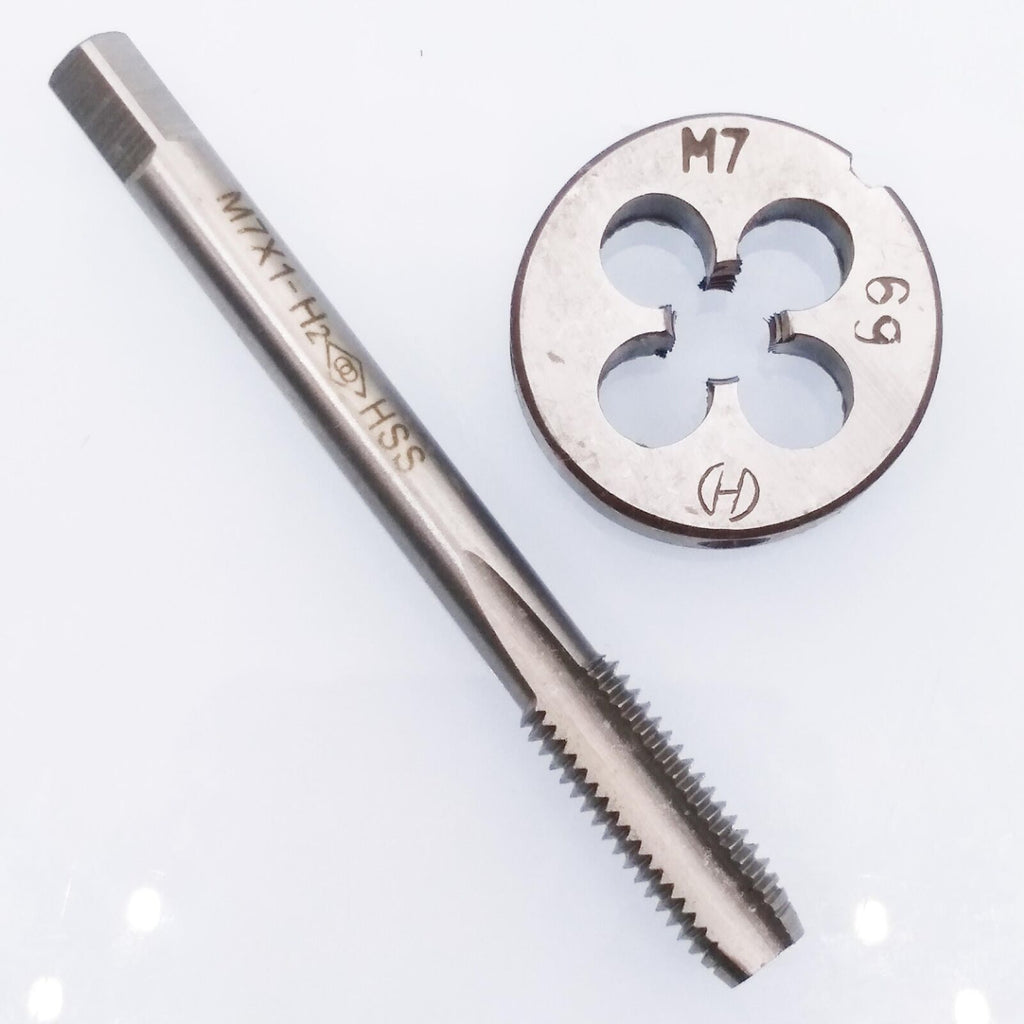 HSS M7 x 1mm Tap & M7 x 1mm Die Metric Thread Left Hand
