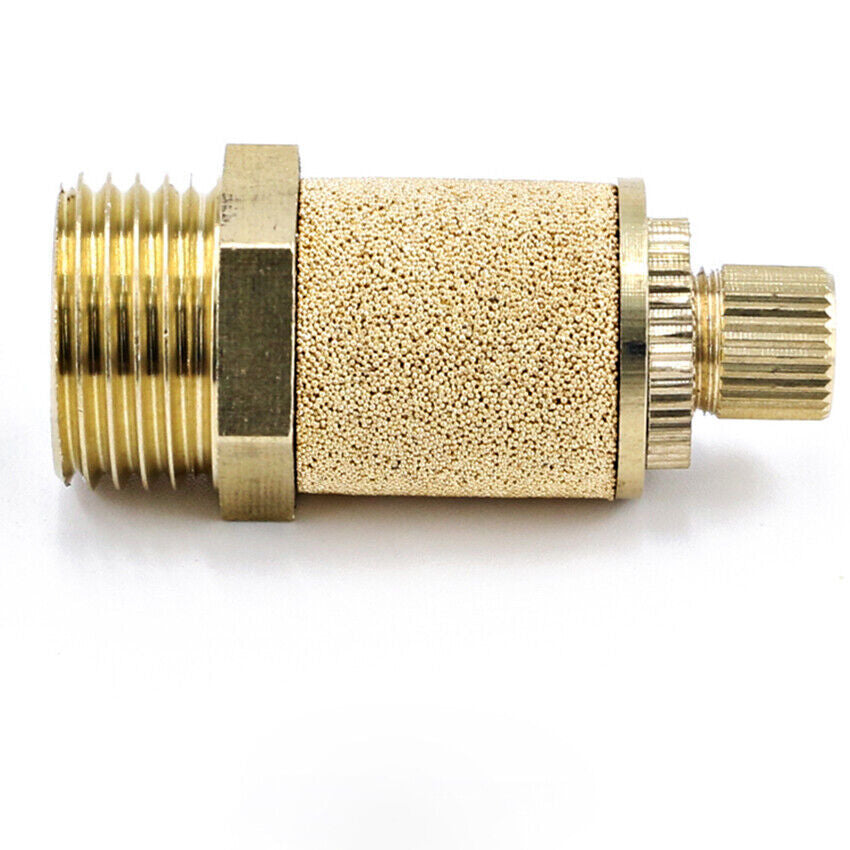 Pneumatic Solenoid Valve Adjustable Brass Mufflers Silencers 1/8"