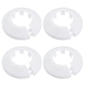 4pcs 25mm Pipe Cover Decoration PP Plastic Water Pipe Escutcheon White