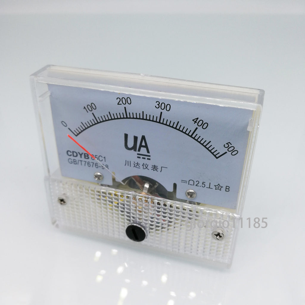 AU Stock DC 0~500uA Class 2.5 Accuracy Analog Amperemeter Panel Meter Gauge 85C1