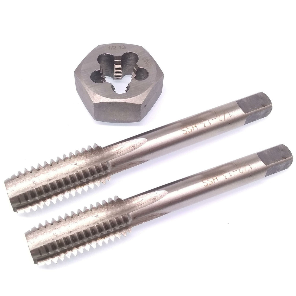 HSS 1/2-13 Taper & Plug Tap & 1/2-13 Hexagon Die Thread Right Hand Set