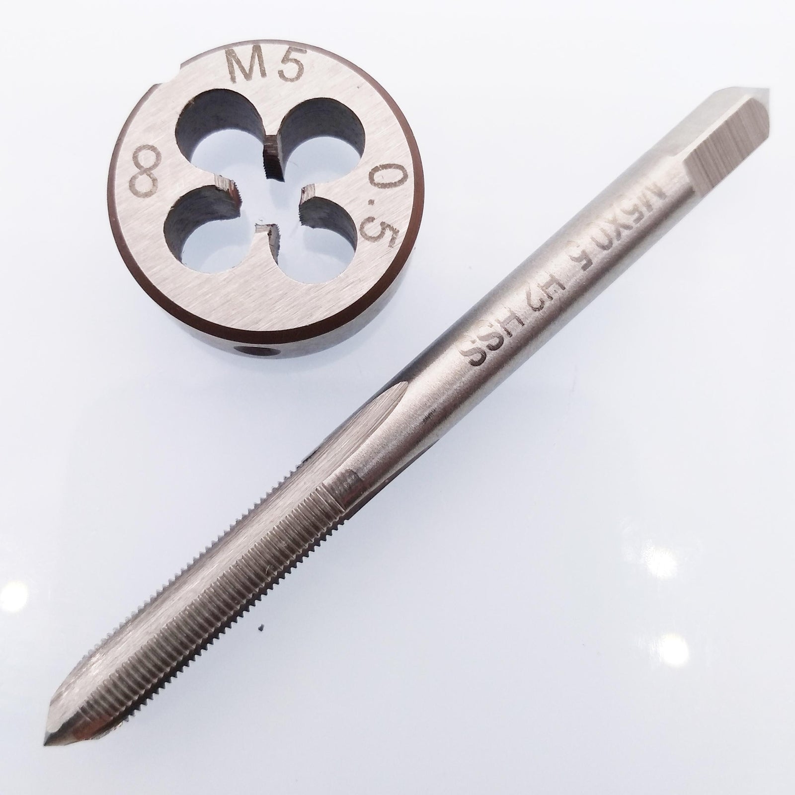 US Stock HSS M5 x 0.5mm Tap & M5 x 0.5mm Die Metric Thread Right Hand
