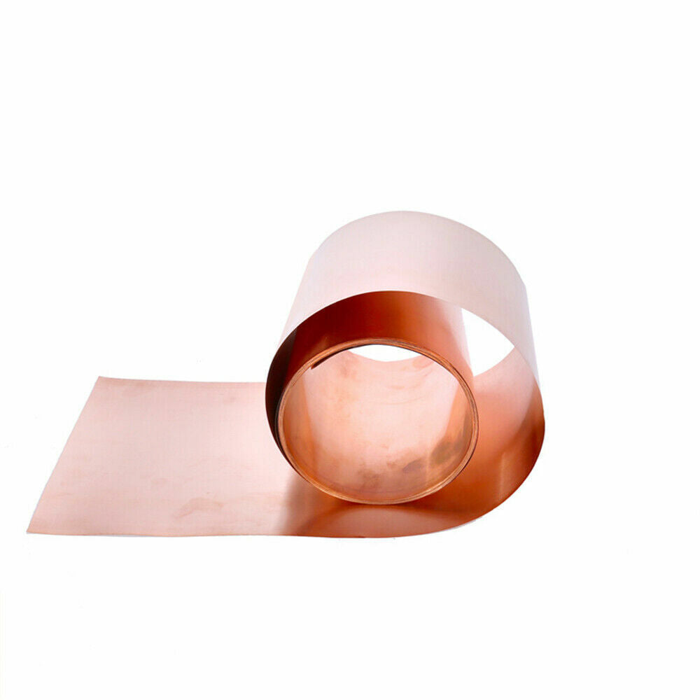 1pc 0.3mm ±10% x 100mm x 1000mm 99.9% Pure Copper T2 Cu Metal Sheet Foil Plate