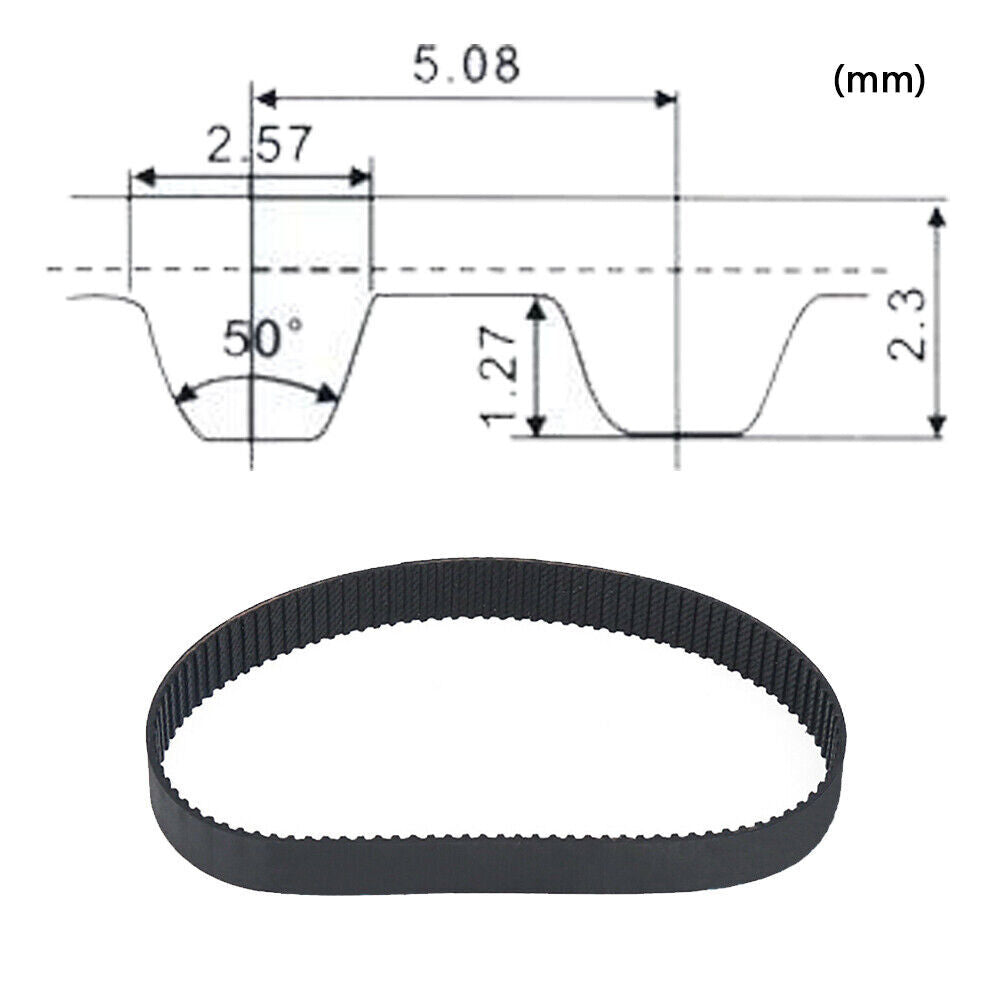 Rubber 100XL-Timing Belts W 10mm Pitch 5.08mm Closed Loops for CNC, 3D Printer