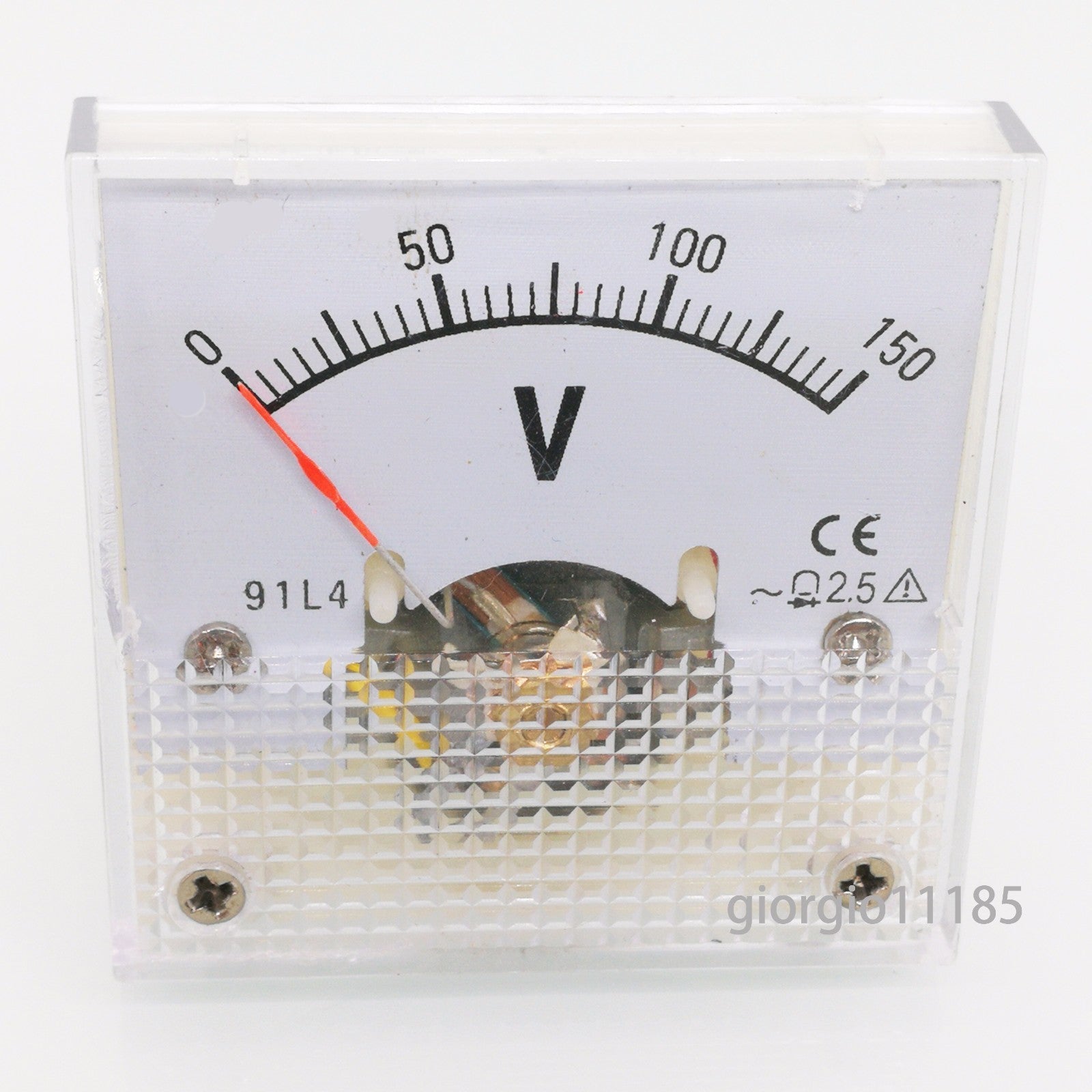 US Stock AC 0~150V Square Analog Volt Pointer Needle Panel Meter Voltmeter 91L4