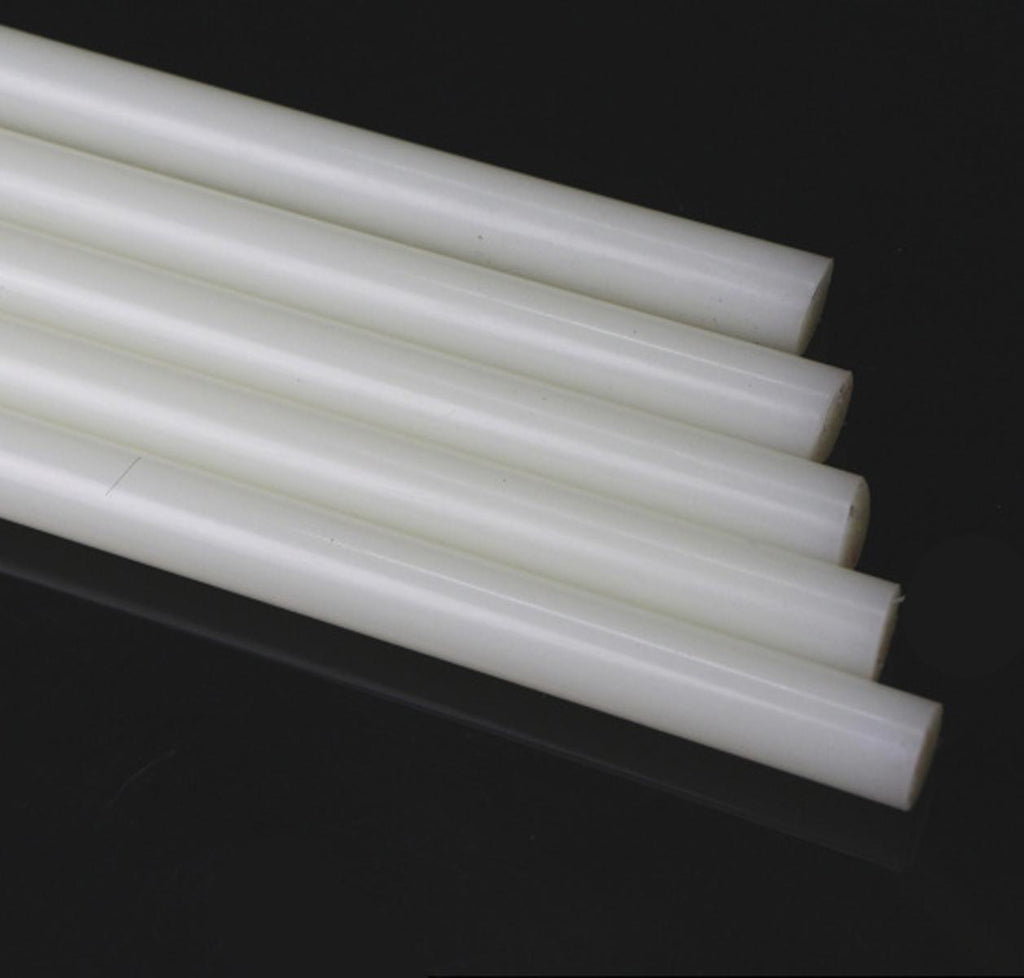 US Stock 6pcs 20mm ±10% Diameter 13" PA6 Nylon Round Rod Stick Bar Stock White