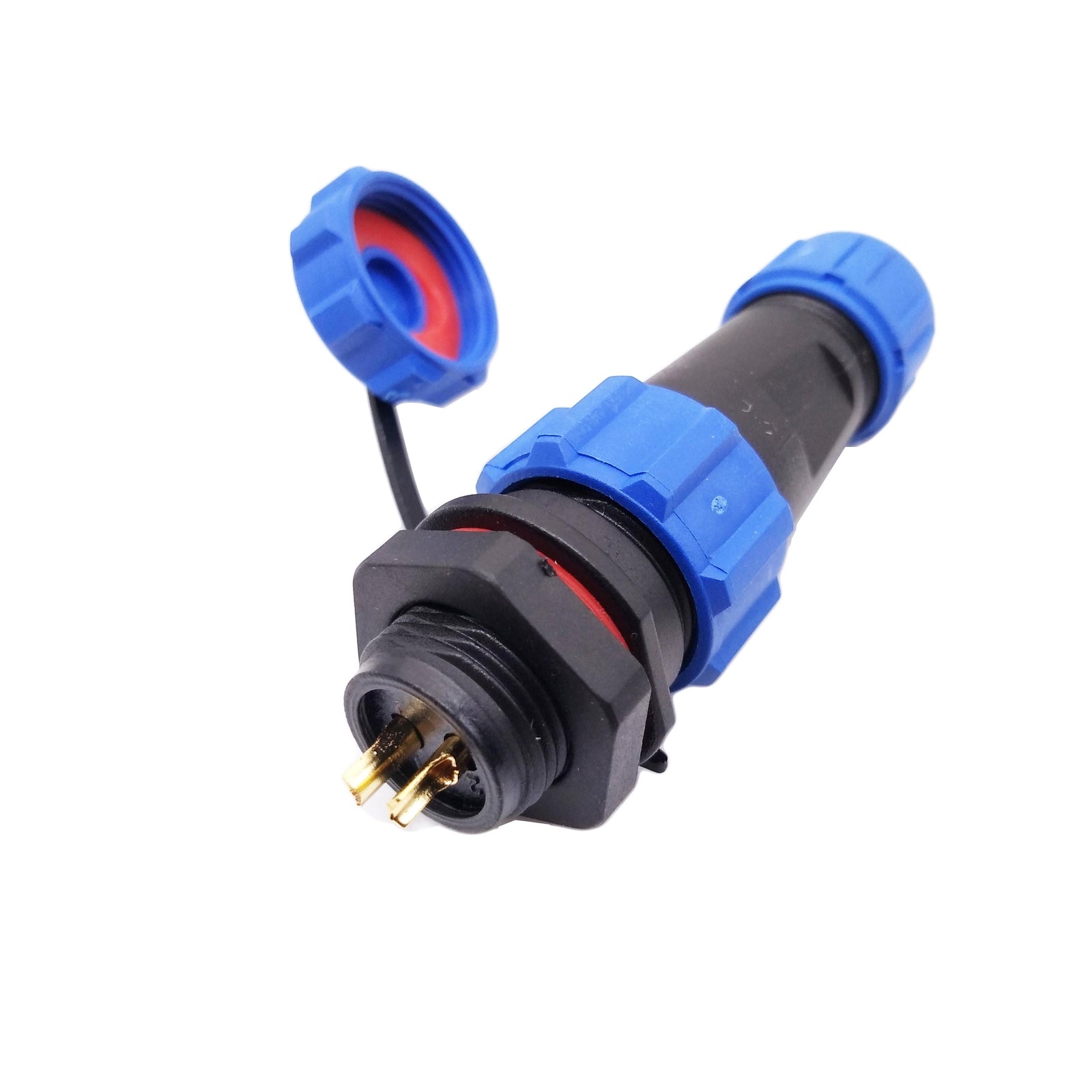 2 Pins Waterproof IP68 Aviation Cable Circular Connector Panel Mount