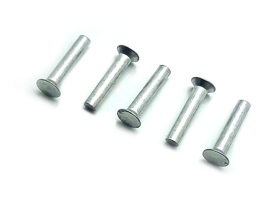 US Stock 100x 5mm Dia 25mm Shank CSK Flat Countersunk Head Aluminum Solid Rivets