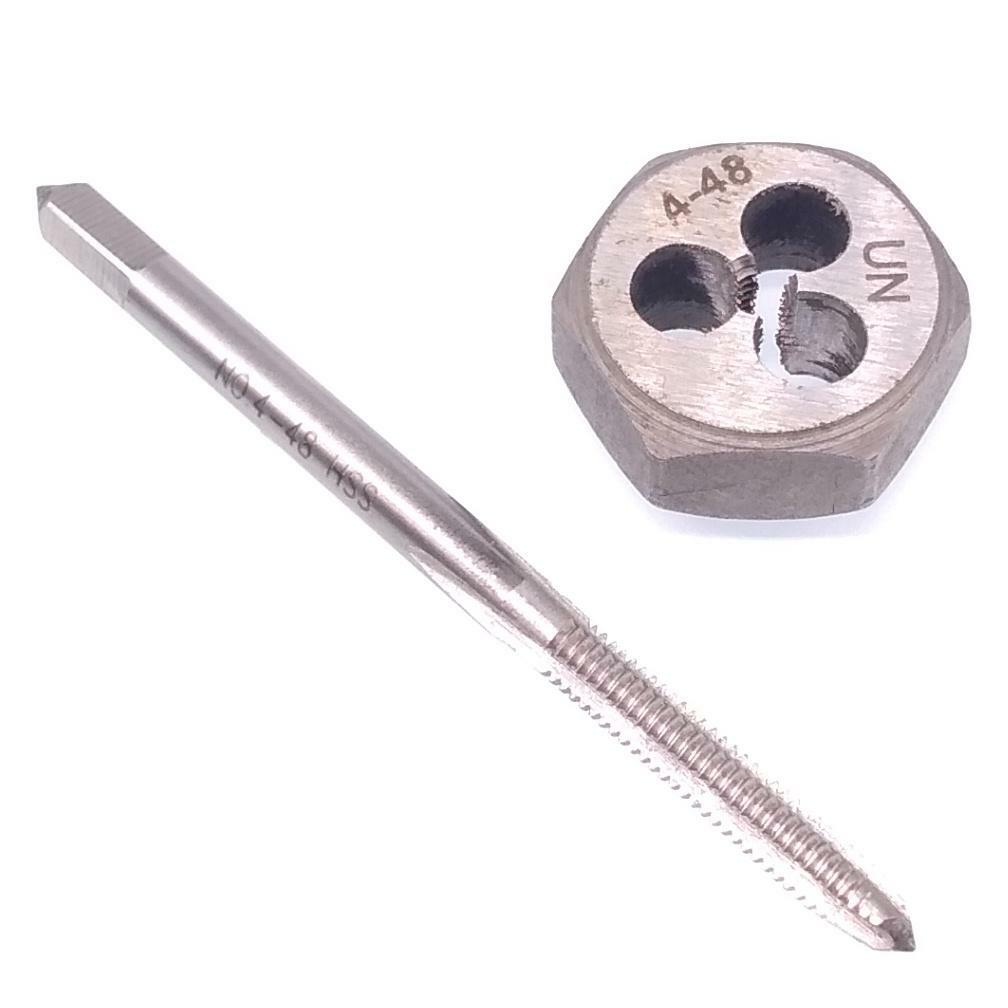 US Stock HSS 4-48 Tap & 4-48 Hexagon Die Thread Right Hand Set