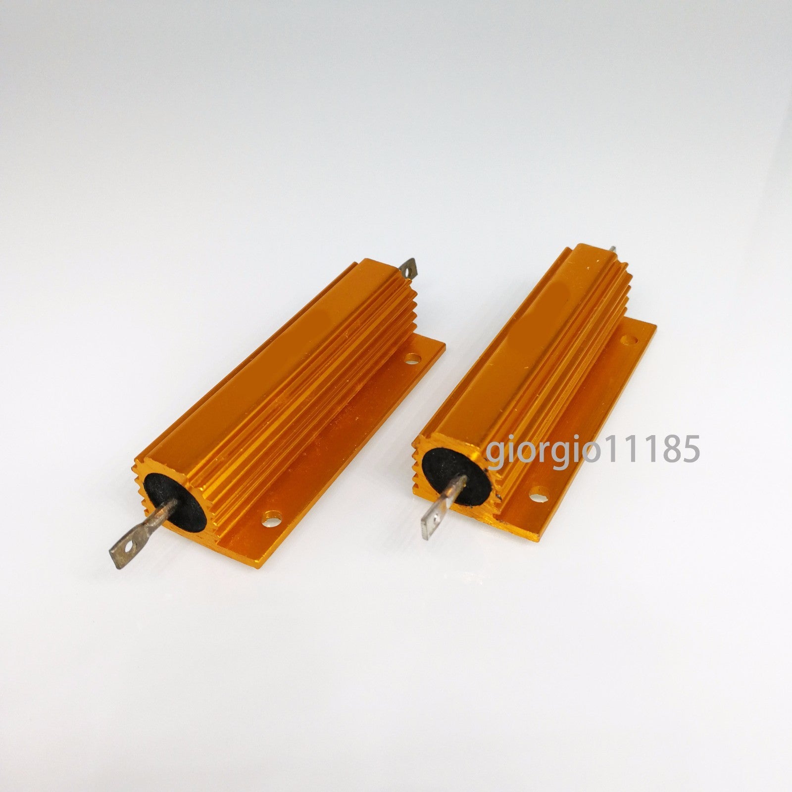 2 pcs 100K ohm 100K 100W Watt Aluminum Housed Metal Case Wirewound Resistors