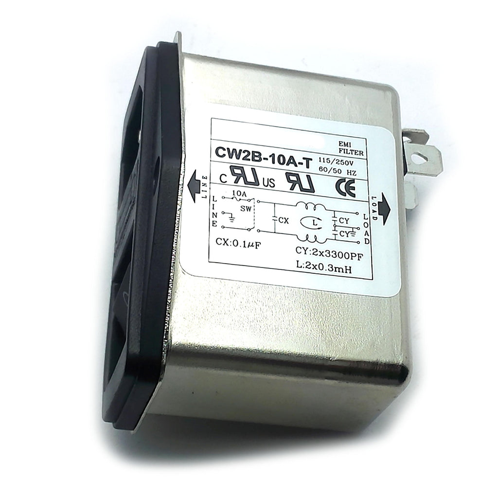 Solder Lug Terminals IEC 320 C14 Power Socket EMI Filter Switch & Fuse Holder 02